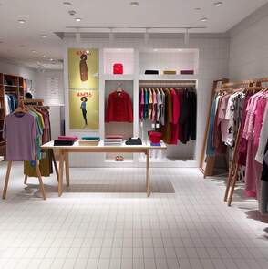 Tiled floor in a clothes brand shop in Newcastle area