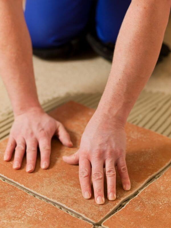 square shape tile installation by professional tilers Newcastle